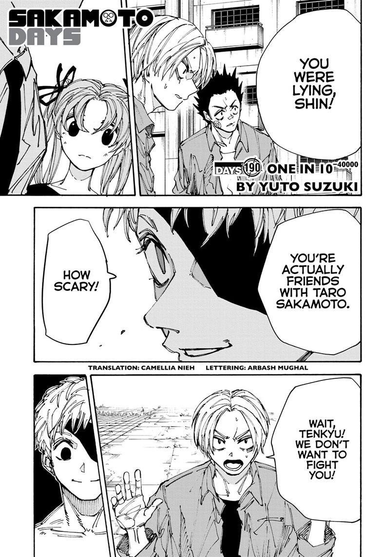 Sakamoto Days Chapter 190 - Page 1